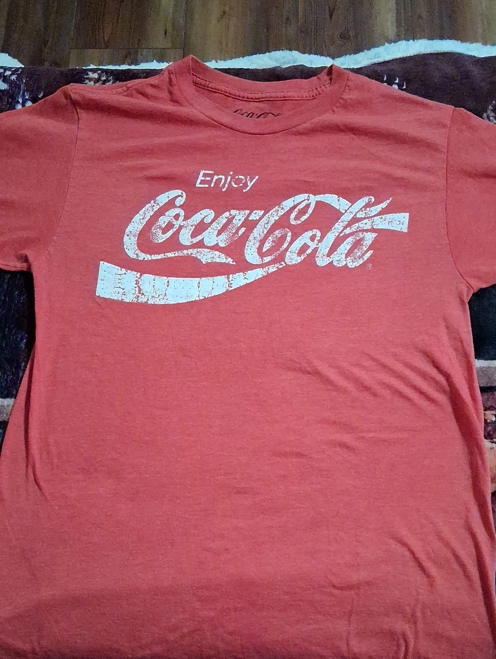 Coca-Cola Coral Red Logo Tee with White Script